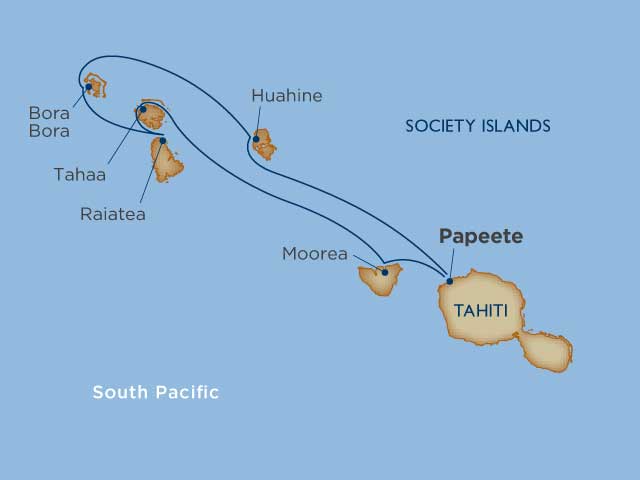 map tahiti cruise
